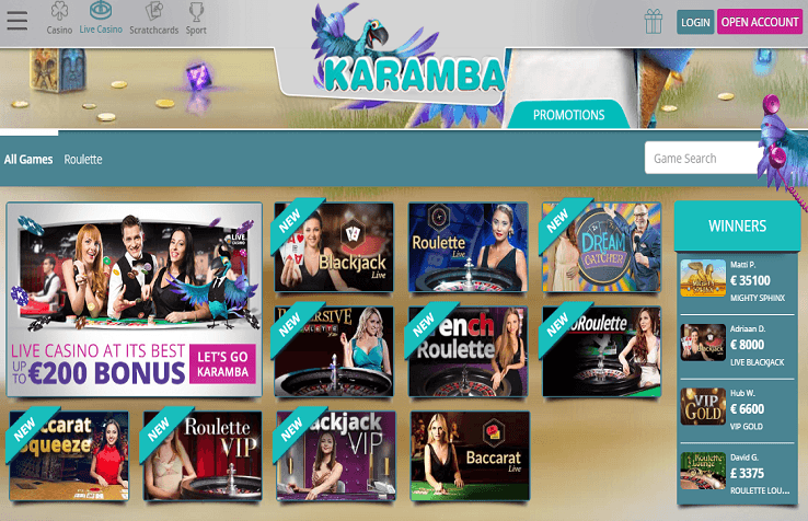 Das Live-Angebot: klein aber nicht zu verachten