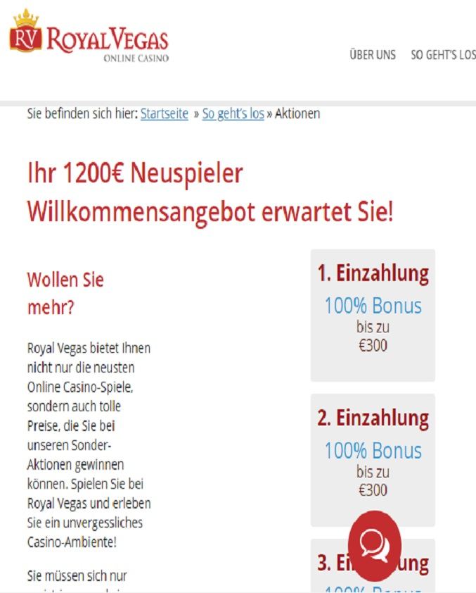 Bonus und Promotion: 1.200 Euro für neue Spieler